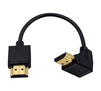Duttek 4K 90 Degree HDMI Cable 6inch/15cm, Extremely Thin Down Angled HDMI Male to Male Cable for 3D and 4K Ultra HD TV Stick HDMI 2.0 Cord