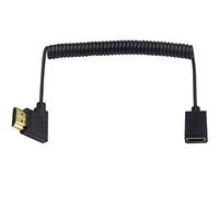 Duttek 4K HDMI Cable, HDMI Extender Cable, Right Angled HDMI Male to Female Coiled Cable Compatible for Nintendo Switch, Xbox One S 360, PS5, PS4, Roku TV Stick, Blu Ray Player, etc 1.8M/6 Feet