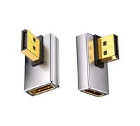 Duttek 8K 90 Degree Display Port 1.4 Adapter, Left & Right Angle Displayport Male to Female Adapter Compatible Laptops, Monitors, projectors, Multi-Monitor, HP, AMD, GPU, Nvidia (2Pack)