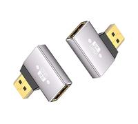 Duttek 8K 90 Degree Display Port 1.4 Adapter, Right Angle Displayport Male to Female Adapter Compatible Laptops, Monitors, projectors, Multi-Monitor, HP, AMD, GPU, Nvidia (2Pack)