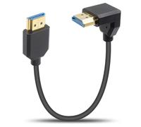 Duttek 8K 90 Degree HDMI Cable 1FT/30cm, 48Gbps Down Angle HDMI Male to Male Cable, High Speed HDMI 2.1 Adapter Connector Cable Support 8k@60HZ, for Camera, PS5, Xbox Series X/S, RTX4080/4090