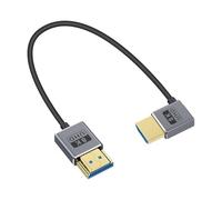 Duttek 8K 90 Degree HDMI Cable, Left Angle HDMI Male to Male Cable,48Gbps Ultra Thin HDMI Cord OD2.5mm, Support 8K@60Hz, 4K@240Hz, Dynamic HDR, eARC, for GH5S, PS5, Xbox One Monitor,PC.1FT/30cm
