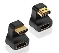 Duttek 8K HDMI 180 Degree Adapter 48Gbps, 8K@60Hz, Up Angle & Down Angle U Shaped HDMI Male to Female Adapter with LED Indicator for Laptop, HDTV, PS5 2 Style