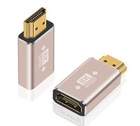Duttek 8K HDMI Male to Female Adapter-2 Pack,HDMI 2.1 Adapter Extension,HDMI 2.1 Connector support 8K@60Hz,4K@120Hz HDR, Dolby, eARC, HDCP2.3 for Laptop, PC, Monitor, Roku TV