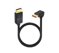 Duttek 90 Degree DisplayPort Cable 2.1 (0.5M), Down Angle DP Male to DP Displayport Male Cable, 16K@30Hz, 8K@120Hz, 4K@240Hz, Support 52Gbps HDR, HDCP DSC 1.2a