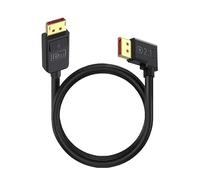 Duttek 90 Degree DisplayPort Cable 2.1 (0.5M)， Right Angle DP Male to DP Displayport Male Cable, 16K@30Hz, 8K@120Hz, 4K@240Hz, Support 52Gbps HDR, HDCP DSC 1.2a