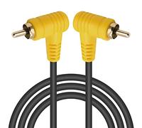 Duttek 90 Degree RCA Cable 1.5M,RCA Cable Male to Male, Right Angle Audio Cable Gold-Plated Connectors for Home Theater,Subwoofer,HDTV, Home Stereo and DVD or other with audio connection equipment