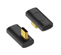 Duttek 90 Degree USB C Adapter 240W, 40Gbps USB C Male to USB C Female Adapter, Right Angle USB Type C Connector Extender for MacBook, iMac, iPad, Meta Quest, Tablet, Phones and More (2 Pack)