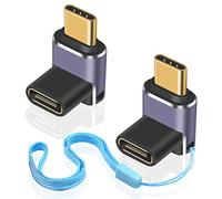 Duttek 90 Degree USB C Adapter 240W, USB C Adapter 90 Degree, USB Type C Adapter 40Gbps supports 8K@60Hz, Compatible for Thunderbolt 3/4, Switch, iPad, MacBook (2 Pack)