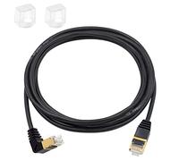 Duttek Cat8 Ethernet Cable, 40Gbps 2000Mhz RJ45 Down Angle Extender RJ45 Ethernet Cable with Gold Plated Head RJ45 Ethernet Connectors for Laptop, Switch, Desktop, 2m