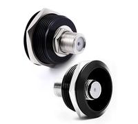 Duttek Coaxial Cable Connector, RG6 Coax Cable Extender F-Type Panel Mount Threaded Fixing Adapter Female to Female for TV Cables, Satellite Receiver, VCR and Cable Modem（1Pack） (2)