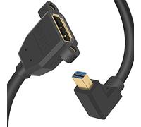 Duttek Displayport to Mini Displayport Cable 0.3M,8K@60Hz Mini Displayport to Displayport Bi-Directional Transmission Standard Mini Displayport 1.4 Cable