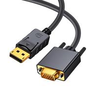 Duttek DisplayPort to VGA Cable 1.8M, Gold-Plated DP Male to VGA Male Adapter Cord 1080P for Computer, Monitor, Projector