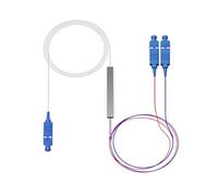 Duttek Fiber Optical PLC Splitter, 1x2 SC/UPC PLC Single Mode Fiber Optical Splitter Pigtail 1310/1550nm for FTTH CATV Fiber Optic Network, Optical Power Meter, Telephone Engineering（1M/3.3FT）