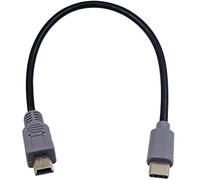 Duttek Mini USB to USB C OTG Cable, USB Type C Male to Mini B Male with OTG Cable for Macbook, iMac Pro, Chromebook Pixel (10 inch /25 cm)