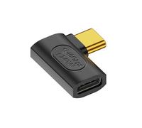 Duttek Right Angle USB C Adapter with 240W PD, USB C Male to Female Extender 40Gbps, USB C to USB C 90 Degree Adapter Extender with 8K@60Hz Video for iPad Pro, iPhone 15, Steam Deck (1 Pack)