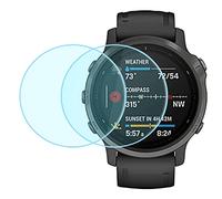 Duttek Tempered Glass Screen Protector for Garmin Fenix 6S Smartwatch 2.5D Ultra-Thin 9H Hardness Scratch Resistant Tempered Glass Screen Protective Film (2pack)