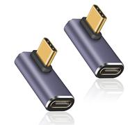 Duttek USB C 90 Degree Adapter 40Gbps, Type USB C Connector Supports 8k@60HZ and 100W fast charging,Compatible with Thunderbolt 3/4 and with USB Type C interface devices (2 pack)