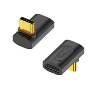 Duttek USB C 90 Degree Angle Adapter 240W, 40Gbps USB C Male to Female Extender Adapter, 90 Degree USB C Adapter Compatible with Thunderbolt 4 for Steam Deck, MacBook, Switch, iPhone 15 (2Pack)