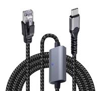 Duttek USB C to Ethernet Adapter Cable Gigabit 3M, RJ45 Male to USB C Male Cable Up to1000/ 100/10Mbps Ethernet LAN Network Cable for iPhone 15 Series, iPad, MacBook Pro