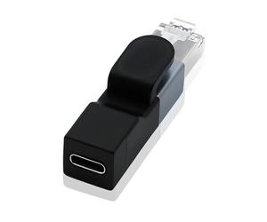 Duttek USB C to Ethernet Adapter, USB C to RJ45 Gigabit Adapter 1000Mbps, Type C Female to RJ45 Male Connector for MacBook Pro/Chromebook, Thunderbolt 3 Type C Network Dongle