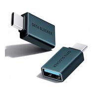 Duttek USB C to USB Adapter (2 Pack), USB C Male to USB A 3.0 Female Adapter Data Transfer for MacBook Pro 2020, iPad Pro, Iphone 15/16,and More Type C Devices (Dark Blue)