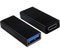 Duttek USB C to USB Adaptor, Type C Female to USB 3.0 Female Adapter Connector compatible with iPhone 11,Google Pixel,Samsung Galaxy S20,Huawei,Moto (Black) 2 pack