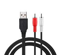 Duttek USB to RCA Cable, USB 2.0 Male to 2 RCA Male Video AV A/V Converter Camcorder Audio Capture Card Splitter Adapter Cable for TV/Mac/PC (5 Ft/1.5m)