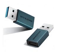 Duttek USB to USB C Data Blocker, USB A Male to USB C Female Defender Only for Charge, Refuse Hacking Provide Safe Charging 2 Pack