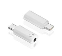 Duttek USB Type C to 3.5mm Audio Headphone Adapter, USB Type C To 3.5mm Headphone Jack Adapter DAC USB C Headphone Adapter for iPhone Max/Pro/Plus, iPad Pro, Galaxy (2 Pack, White)