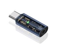 Duttek USB Type C to 3.5mm Audio Headphone Adapter, USB Type C To 3.5mm Headphone Jack Adapter DAC USB C Headphone Adapter for iPhone Max/Pro/Plus, iPad Pro, Galaxy (1Pack, Transparent light blue)