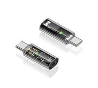 Duttek USB Type C to 3.5mm Audio Headphone Adapter, USB Type C To 3.5mm Headphone Jack Adapter DAC USB C Headphone Adapter for iPhone Max/Pro/Plus, iPad Pro, Galaxy (2 Pack, Transparent colour)