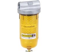 Dutton-Lainson Company - GOLDENROD 495-3/4 Bowl Fuel Tank Filter with 3/4" NPT Zinc Die-Cast Top Cap Fittings - See-Through Bowl Compatible with Biodiesel Blends - 10-Micron Diesel & Fuel Tank Filter