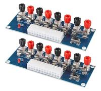 Dutty 24 Pin ATX Power Supply Junction Box Adapter Module Desktop Computer Chassis Power Supply ATX Transfer Plate 12V 5V 3.3V 2PCS