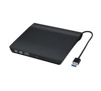 DUTTY External CD/DVD drive, portable USB 3.0 CD burner+/- RW CD ROM external DVD drive, suitable for laptop desktop ROM rewriter burner, compatible with Windows 7/8/10/11, Linux, Mac Os System