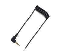 Duty 3.5mm Male Adapter to Wire Open End Adapter Sound Spring Cable for Headphone Microphone Cable Repair Gold Plated Right Angled Cord