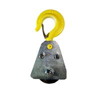 Duty Alloy Steel 1Ton Pulley Hook Wheel 2204lb Load Capacity Lifting Block for Construction Marine Applications Smooth Rolling Pulley