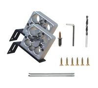Duty Aluminum Dowel Jigs Tool Adjustable 8 Hole Diameter Setting from 8mm to 20mm Drill Compatible for Carpentry Drill Attachment for Woodworking & Carpentry Projects