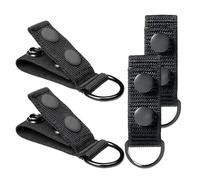 Duty Belt Keepers - 4 Pack Key Holder Set, Strong Belt Clips, Gear Attachment, Professional Fastening Rubber Fixing Holder | for Officers Security Personnel Outdoor Workers Mechanics