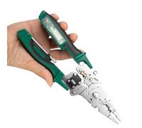 Duty Carbon Steel Electrician Pliers with Built in Voltage Tester and Adjustable Wire Stripper for Industrial Use Insulated Cable Cutter