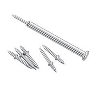 Duty Galvanized Invisible Fasteners Two Way Headless Nails for Baseboards & Woodworking Not Track Left After Removal Brad Nails Finish Woodworking Trim Double Headed Baseboard Installation Crown Trim