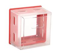 -Duty Green Emergency Stop Button Cover with Break-Glass Alarm Guard, Push-Activated Protector for Industrial Control Panels and Exit Systems