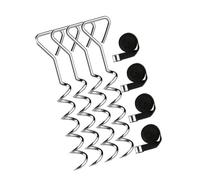 Duty Ground Security Stakes Set of 4 for Trampoline Tent Wind Stabilization Galvanized Steel 15.8 Inch Easy Install Anchors