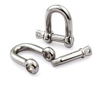 Duty Heavy Link Hook Shackle, Stainless Steel D Ring Screw Shackles M10-M20 Silver Pack(M16 (1 Pcs))