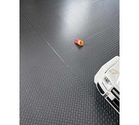 Duty Rubber Carpet， Large Rubber Garage Carpet Under Car, Thickened Diamond Plate Non-Slip Trailer Flooring Mat(Black,1.4x5m/4.6x16.4ft)