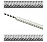 Duty Shock Absorber For Fiesta Mk6 Mk7 2009-2020 Front Hood Bonnet Modify Carbon Fiber Gas Lift Support Shock Damper 1PC Strut Hydraulic Rod(Silver Carbon Fiber)