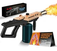 Dutywand Propane Grill Torch Gun - Cooking Torch - Culinary Torch Sous Vide - Adjustable Flamethrower for BBQ, Campfire, Charcoal Wood Grills Lighter(Tank Not Included)