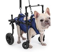 Duuclume 4-Wheel Dog Wheelchair for Disabled & Elderly Dogs,Adjustable Pet Mobility Aids with Handle,Wheelchair Cart for Back/Front Legs Rehabilitation (XS)