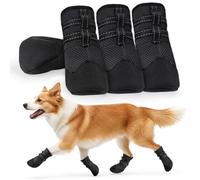 Duuclume Breathable Dog Shoes,Anti-Slip Reflective Boots,4pcs,Gray: S