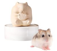 Duuclume Ceramic Hamster Cremation Ash Keepsake Memorial Urn,Pet Loss Remembrance Urn for Hamster, Small Animal Ashes and Fur Storage Container (Beige, One Size, Cookie)